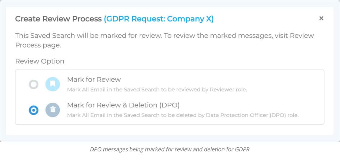 DPO Messages Being Marked for Review and Deletion for GDPR